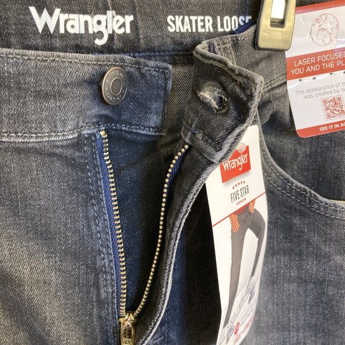 Wrangler Boys Skater Loose Jeans Size 10 Regular Black 5 Star Premium - Picture 7 of 12