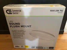 Commercial Electric 20 in. White Integrated LED Round Flush Mount Ceiling Light