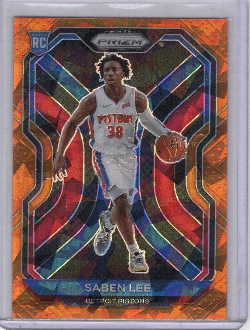 2020-21 Panini Prizm Orange Ice RC #261 Saben Lee Detroit Pistons