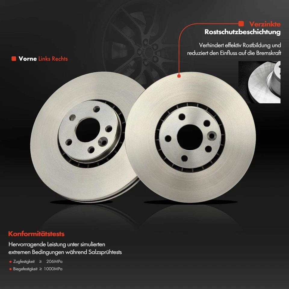 Bremsscheiben Belüftet Bremsbeläge Vorne Ø328mm für Volvo XC60 156 2.0-3.2L - Bild 4 von 4