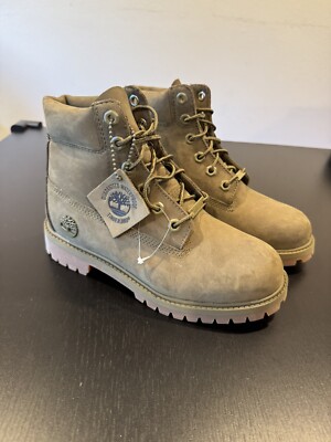 Big Kids Size 4 Timberland 6-Inch Premium Rebolt Waterproof Boots Khaki 22,5cm