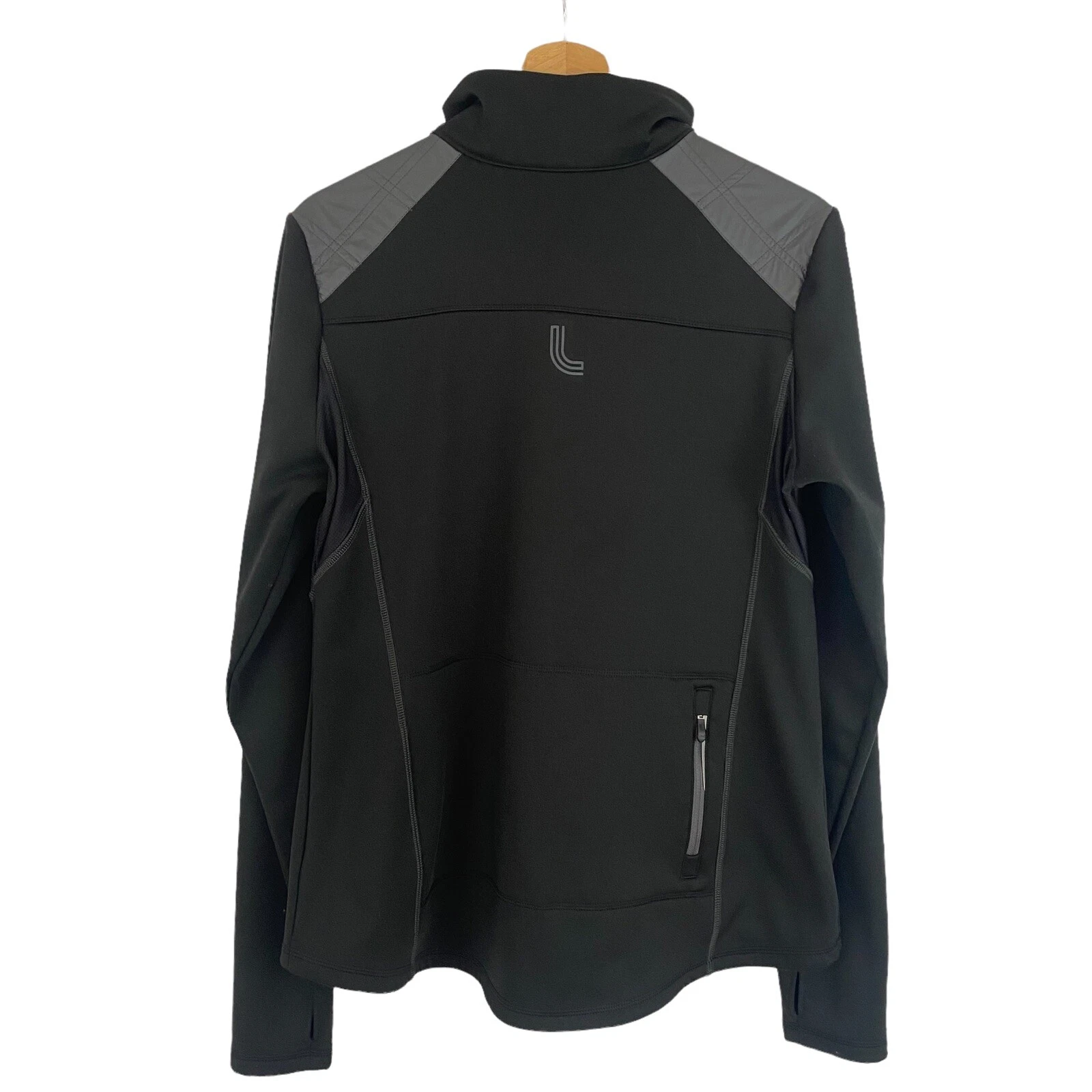 lole athletic long sleeve zip at collar side jacket