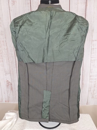 1960s Charter Club 2 Piece Suit Mens 40R 30X32 Green Plaid 3 Button Roll - Picture 11 of 13