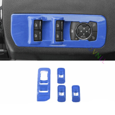 Fit For Ford F150 F-150 2015-20 Bright Blue Window Lift Panel Switch Cover Trim