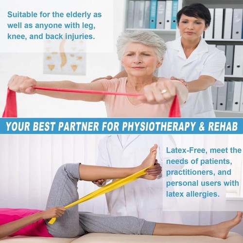 59 Zoll Übungsbänder Set für Physiotherapie Widerstandsbänder für Workouts - Bild 5 von 7