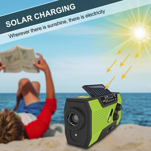20000mAh Wind Up Solar Radio Hand Crank Emergency FM/AM USB Charger LED Torch AU - Picture 11 of 16