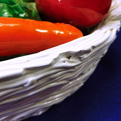 Bandeja de cesta de frutas Bassano vintage Italia cerámica espagueti trenzado cuenco - 12,5" - Imagen 9 de 12