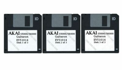 Akai S5000 / S6000 Set of Three Floppy Disks Guitaron EV51014