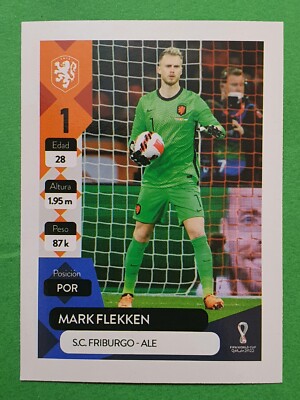 2022 ROAD TO QATAR WC FIFA #159 MARK FLEKKEN Netherlands Soccer Team Sticker