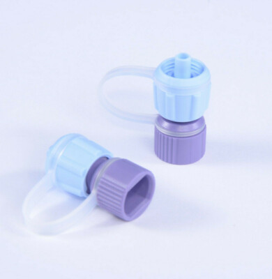 15x Freka Enfit-Ansatz mit Kappe von Fresenius f. PEG Sonde 15 CH 