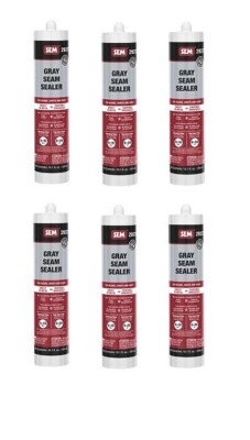 SEM 29372 1K Seam Sealer Gray, 10 oz tube (6 Pack)