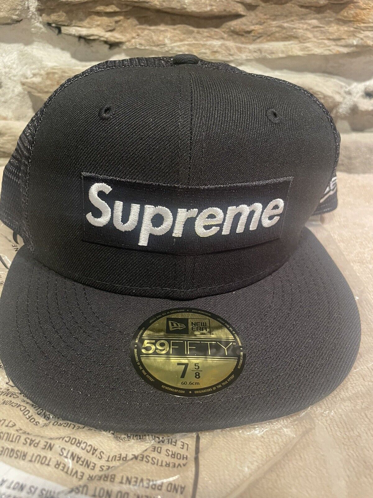 Supreme reverse logo cap 7 5/8 新品606cm