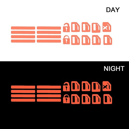 1pc Car Sticker Car Door Window Switch Luminous Sticker Night Safety Accessories - Picture 10 of 20