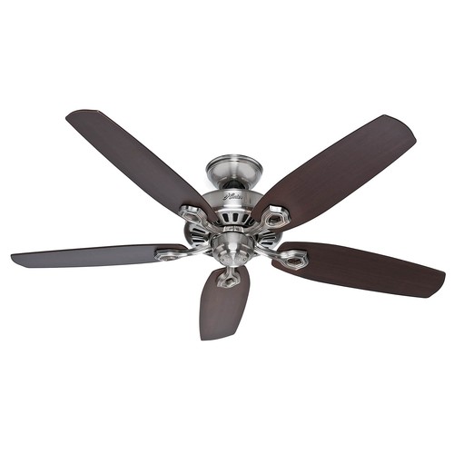 Ceiling fan without Lights Builder Elite 132cm 52" Nickel Fan with Pull chain - Picture 1 of 5