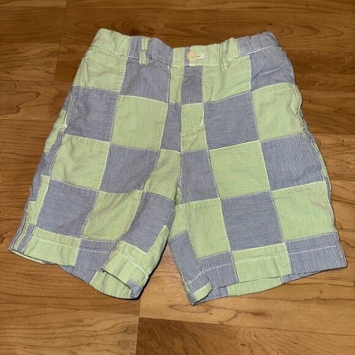 Vineyard Vines Shep & Ian Patchwork Shorts Adjustable Waist Preppy Kids Size 7