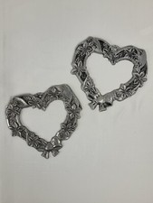 2 Piece Metal Hearts Wall Hangings/ornaments 5x5in.