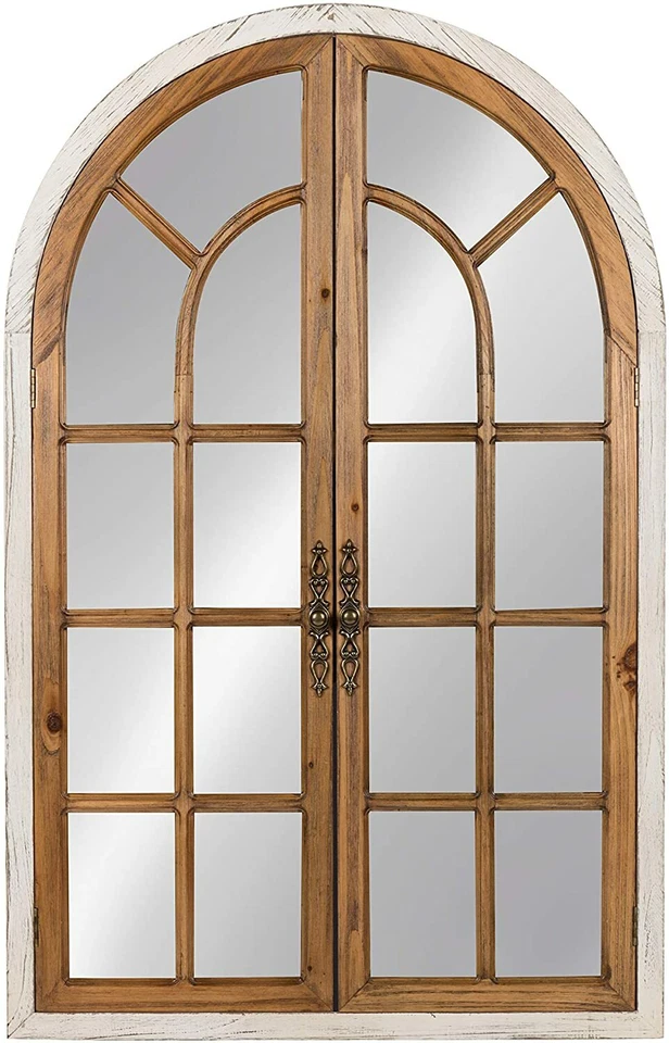 Window Pane Mirror Home Decor Condo Townhouse Apartment Living Dining Wood Frame - Image 2 of 4