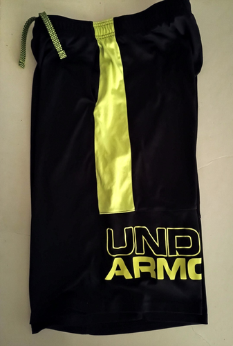 Pantalones Cortos Under Armour Jóvenes Niños XL Pantalones Cortos Atléticos Amarillo Negro Cordón Pantalones Cortos - Imagen 9 de 9
