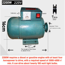 Generatore di illuminazione magnete permanente brushless 220V alta potenza 1000W/1800W/2200W