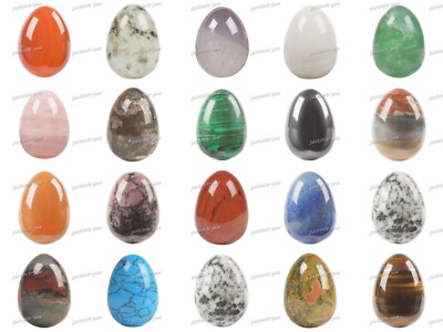 30mm Gemstone Crystal Egg Sphere Sculpture Healing Figurine*Two choices*