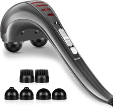 Handheld Neck & Back Massager – Deep Tissue Electric Double Head Percussion