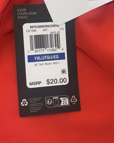 NWT Under Armour Boy’s XL UA Tech Vent Geode SS & Woven Shorts Racer Red RV $55 - Picture 7 of 8