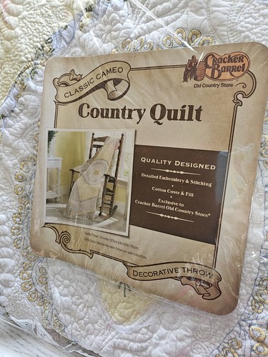 NEU Cracker Barrel Country Quilt 50x60 Classic Cameo NEUWERTIG* - Bild 2 von 6