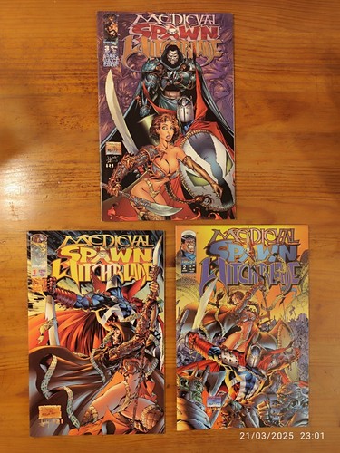 Lot 3 Image Comics Medieval Spawn Witchblade #1-3 Of 3 Issues Complete Run 1996 - Photo 1/1