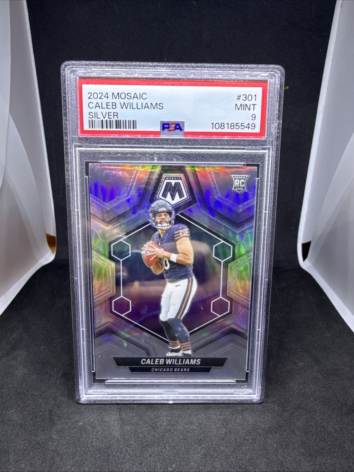 2024 Panini Mosaic #301 Caleb Williams Silver PSA 9