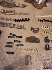 Vintage Accordion Spare Parts Lot – Restoration/Repair Materials Emblems Trim 