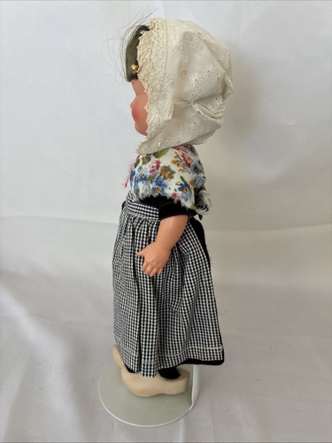 Vintage Davina Dutch Doll 9.5" Holland Girl Traditional Costume w/ Wooden Clogs - Picture 3 of 7