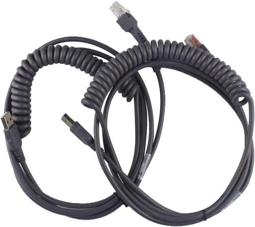 PARTSHE 2-Pack LS2208 USB Cable, Cable for Motorola Symbol LS2208AP Black 