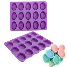 Soap Molds Home Associate 15 Holes 29.5  24  2CM Cake Decoration Candy Oval