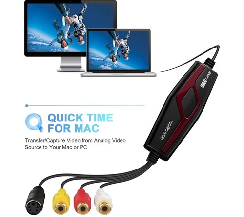 VHS to Digital Converter,Video Capture Card Device,VHS VCR Hi8 Mini DV to Mac... - Picture 2 of 7