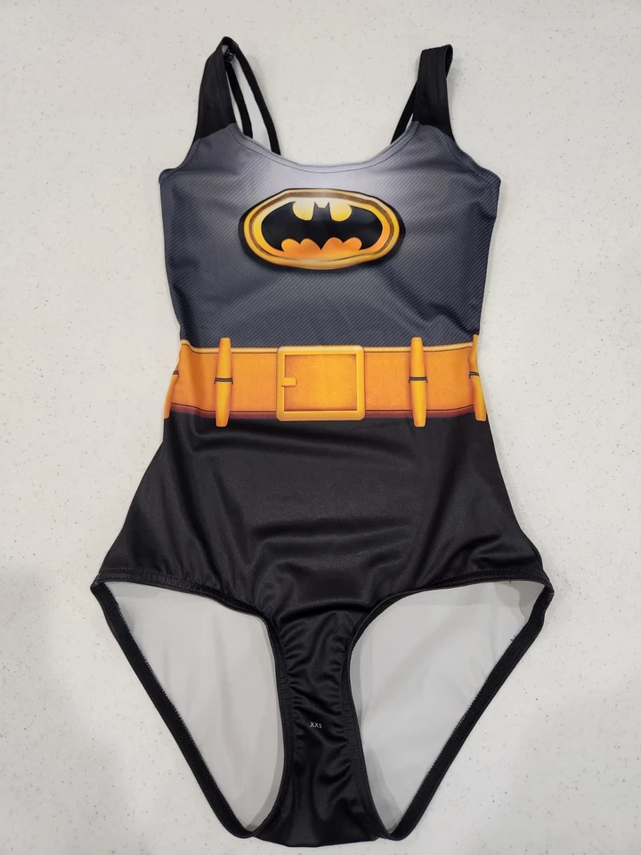 NUEVO SIN ETIQUETAS Negro Leche Batman Capa Cosplay Disfraz Traje Traje de Baño Talla XXS Blackmilk Set Foto 4 de 4