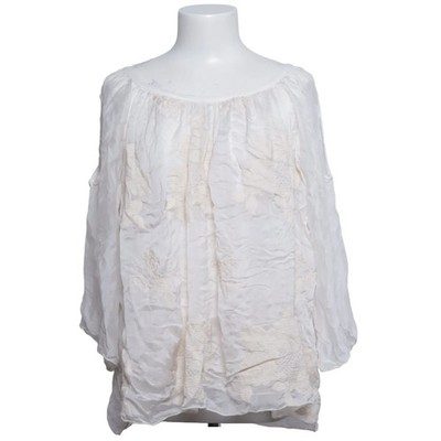 Collezione Gaia, Bluse, Größe: XL, Weiß, Seide/Viskose, Blumen, Damen #Ioi