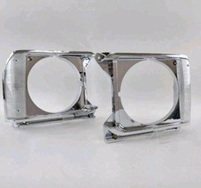Fit For Toyota Pickup Hilux 1979-1981 Chrome Headlight Door Round Bezel Pair Fit For Toyota Pickup Hilux 1979-1981 Chrome Headlight Door Round Bezel Pair