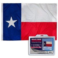 Valley Forge TX3 Texas State Flag 3 x 5 ft. Nylon Brass Grommets Made in USA