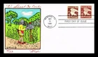 US COVER DOMESTIC MAIL C RATE FIRST DAY ISSUE COMBO PUGH HAND PAINTED