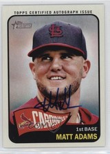 2014 Topps Heritage Real One Auto Matt Adams #ROA-MA Auto 0t2