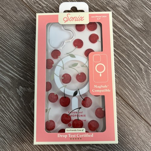 Sonix MagSafe Case for iPhone 16 Pro Max, Clear Cherry On Top Design