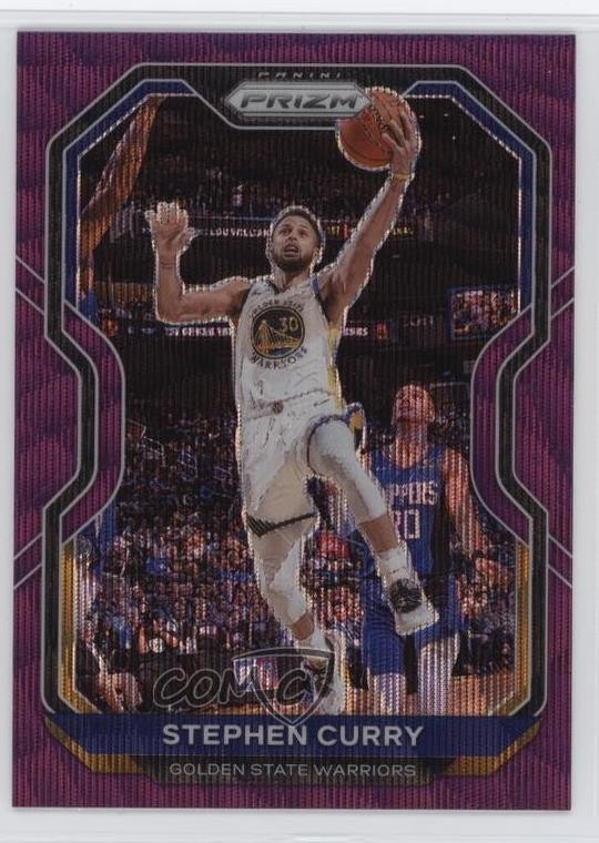 2020-21 Panini Prizm Purple Wave Prizm Stephen Curry #159 1s6f