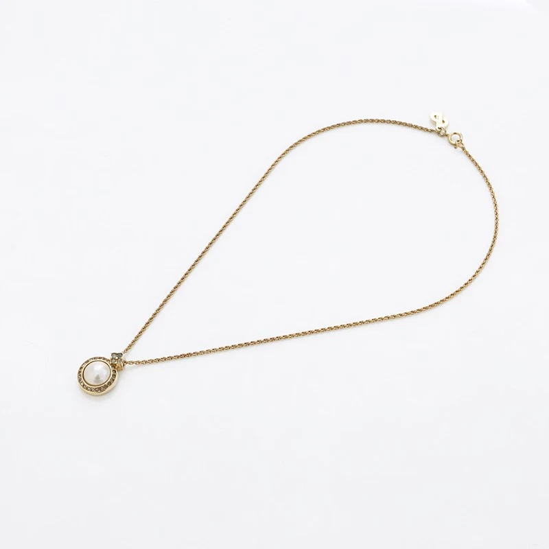 Collana Christian Dior perle strass oro WS9179