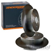 2X Denckermann Bremsscheiben 269Mm Voll Hinten Passend FüR Toyota Corolla Prius