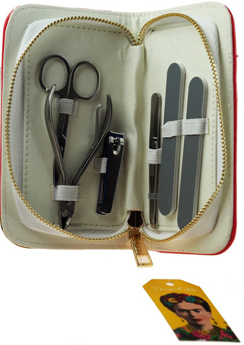 Frida Kahlo Manicure Nail 6 Piece Gift Set In Zip Up Case - Afbeelding 2 van 2