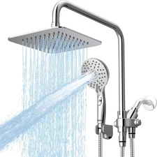 8" Dual Shower Head Combo High Pressure Rainfall Shower Head with Handheld