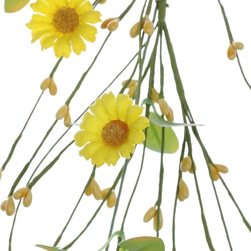 LLZLL Frühling Gänseblümchen Girlanden - 5 Fuß/60 Zoll lang gelb mit grünen Blättern und Pip... - Bild 3 von 4