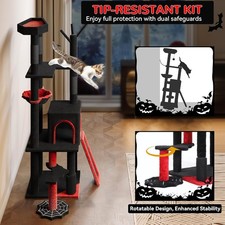 153cm Large Cat Tree Tower with Sisal Posts Scratching Post Bed Cave XL