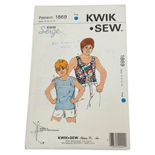 Kwik Sew 1869 Boys Tank Top 8 10 12 14 Kwik Serge New Sealed Uncut