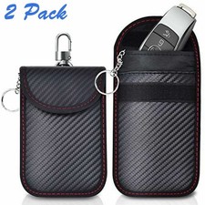 2Pcs Car Key Signal Blocker Case Faraday Cage Pouch Keyless RFID Blocking Bag US